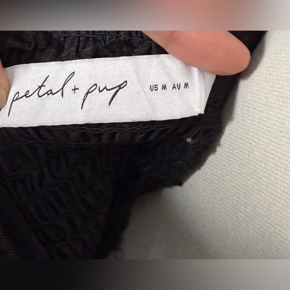 Like New Petal & Pup Betina Bow Front Maxi Dress Black - Picture 5 of 7